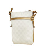 ロエベ アナグラム リピート 斜め掛け ショルダーバッグ ホワイト ゴールド PVC レザー レディース LOEWE 【中古】